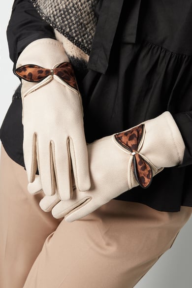 Guantes con detalle de pantera - negros h5 Imagen2